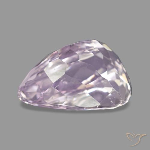 3.75캐럿 천연 라이트 체리 핑크 쿤자이트, 배 모양, 10.8×8.2 mm, VS