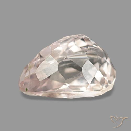 3.48캐럿 천연 플라밍고 핑크 쿤자이트, 배 모양, 10.6×7.2 mm, VS-SI