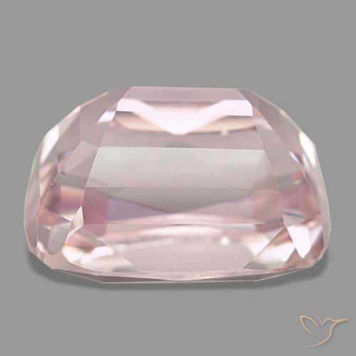 10.60캐럿 천연 라이트 핑크 쿤자이트, 쿠션 컷, 14×10.6 mm, VVS