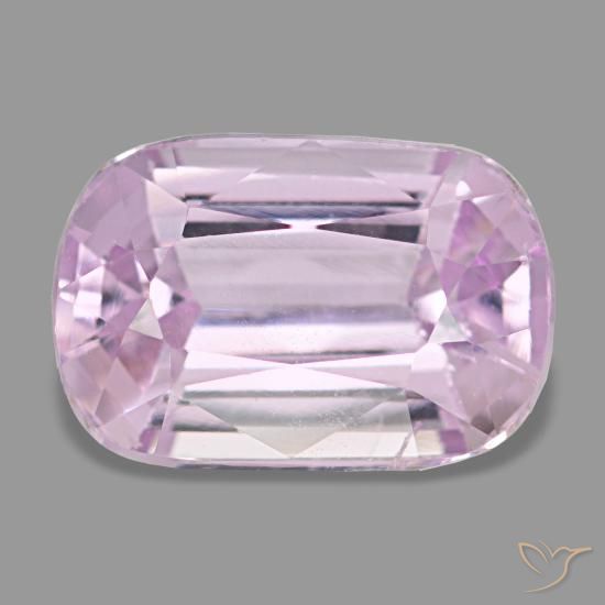 2.59캐럿 천연 미디엄 핑크 쿤자이트, 쿠션 컷, 9.4×6.4 mm, VS