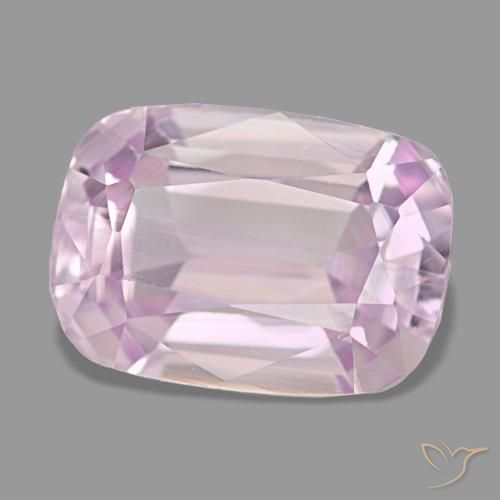 4.58캐럿 천연 라이트 핑크 쿤자이트, 쿠션 컷, 10.9×7.8 mm, VS