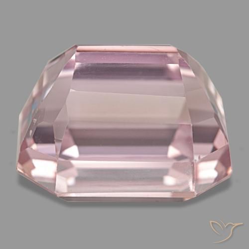 33.54캐럿 천연 미디엄 핑크 쿤자이트, 에메랄드 컷, 18.5×15.4 mm, VVS-VS