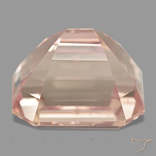 38.18캐럿 천연 미디엄 핑크 쿤자이트, 에메랄드 컷, 19.7×16.4 mm, VVS-VS