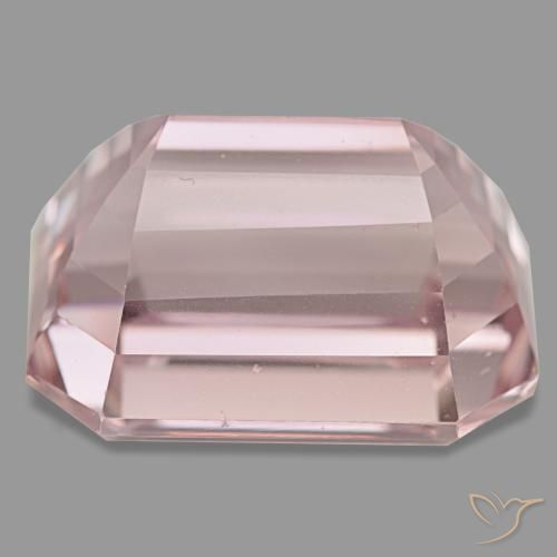 48.54캐럿 천연 미디엄 핑크 쿤자이트, 에메랄드 컷, 22.4×17.8 mm, VVS-VS