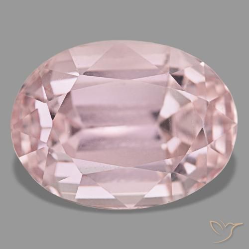 35.28캐럿 천연 비비드 핑크 쿤자이트, 타원형 컷, 21.2×15.9 mm, VS