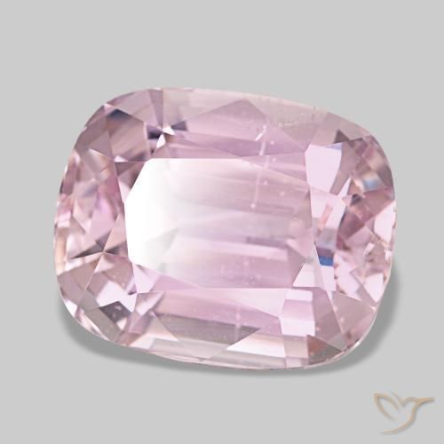 19.31캐럿 천연 라이트 핑크 쿤자이트, 쿠션 컷, 16.8×13.6 mm, VS
