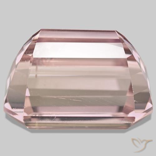 61.71캐럿 천연 미디엄 핑크 쿤자이트, 에메랄드 컷, 25×16 mm, VS
