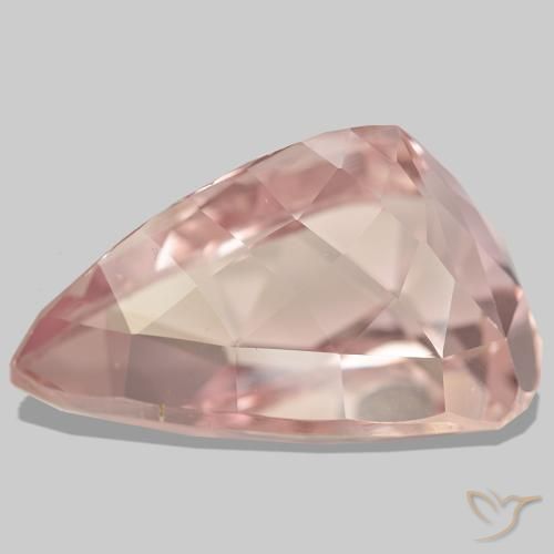 96.69캐럿 천연 Medium Light-Pink 쿤자이트, 배 모양, 34×23.2 mm, VS