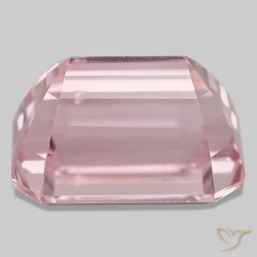 27.93캐럿 천연 미디엄 핑크 쿤자이트, 에메랄드 컷, 19.1×13.7 mm, VVS