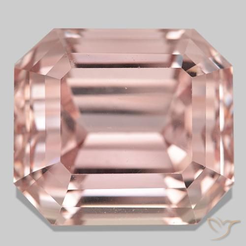 77.76캐럿 천연 블러셔 핑크 쿤자이트, 에메랄드 컷, 23.1×20.7 mm, VS