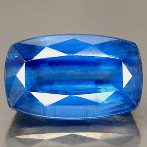 2.86캐럿 천연 블루 카이아나이트, 쿠션 컷, 10.2×6.3 mm, SI