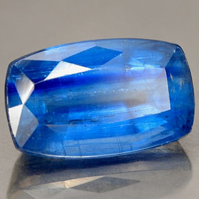 2.86캐럿 천연 블루 카이아나이트, 쿠션 컷, 10.2×6.3 mm, SI