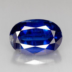 9.45캐럿 천연 블루 카이아나이트, 타원형 컷, 14.9×10.1 mm, VS-SI