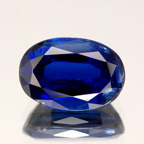 3.53캐럿 천연 블루 카이아나이트, 타원형 컷, 10.8×7.5 mm, SI