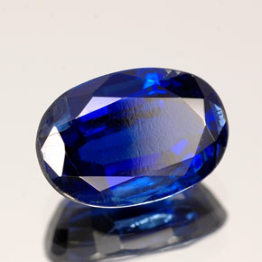 3.53캐럿 천연 블루 카이아나이트, 타원형 컷, 10.8×7.5 mm, SI
