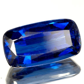2.41캐럿 천연 블루 카이아나이트, 쿠션 컷, 10.6×5.8 mm, SI