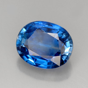 4.92캐럿 천연 블루 카이아나이트, 타원형 컷, 10.8×8.8 mm, VS
