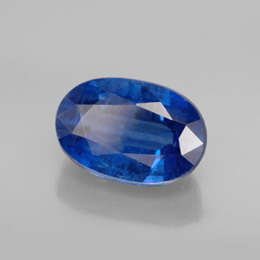 1.59캐럿 천연 블루 카이아나이트, 타원형 컷, 8.6×5.9 mm, SI
