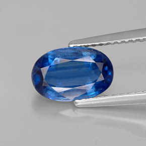 1.96캐럿 천연 블루 카이아나이트, 타원형 컷, 9.5×6.2 mm, SI