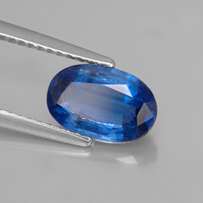 1.96캐럿 천연 블루 카이아나이트, 타원형 컷, 9.5×6.2 mm, SI