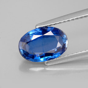 1.98캐럿 천연 블루 카이아나이트, 타원형 컷, 9.7×6.7 mm, VS-SI