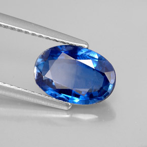 1.98캐럿 천연 블루 카이아나이트, 타원형 컷, 9.7×6.7 mm, VS-SI