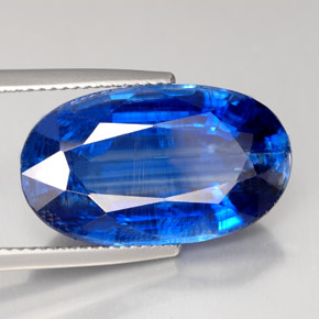 17.01캐럿 천연 블루 카이아나이트, 타원형 컷, 20.4×12 mm, VS-SI