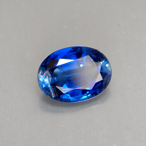 1.32캐럿 천연 블루 카이아나이트, 타원형 컷, 8×5.9 mm, VS