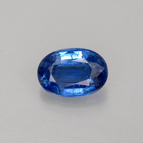 1.12캐럿 천연 블루 카이아나이트, 타원형 컷, 7.3×5 mm, VS