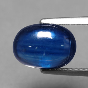 3.77캐럿 천연 블루 카이아나이트, 타원형 컷, 10.5×7.6 mm, 투명한