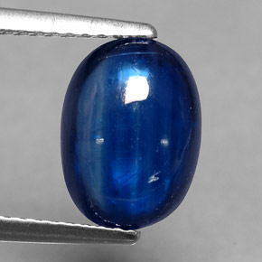 3.77캐럿 천연 블루 카이아나이트, 타원형 컷, 10.5×7.6 mm, 투명한