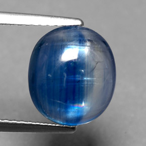 4.83캐럿 천연 라이트 블루 카이아나이트, 투명한, 10.8×9.5 mm, 투명/반투명