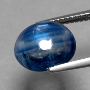 4.83캐럿 천연 라이트 블루 카이아나이트, 투명한, 10.8×9.5 mm, 투명/반투명