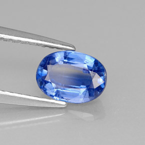 1.20캐럿 천연 블루 카이아나이트, 타원형 컷, 7.2×5.2 mm, VS