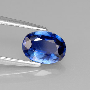 0.98캐럿 천연 블루 카이아나이트, 타원형 컷, 7.3×5.3 mm, VS