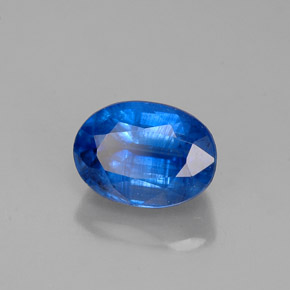 1.44캐럿 천연 블루 카이아나이트, 타원형 컷, 7.2×5.3 mm, VS-SI