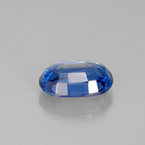1.04캐럿 천연 블루 카이아나이트, 타원형 컷, 7.2×5.2 mm, VS-SI