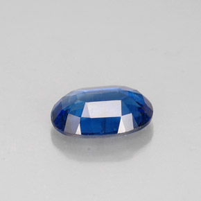0.94캐럿 천연 블루 카이아나이트, 타원형 컷, 7.3×5.2 mm, VS-SI