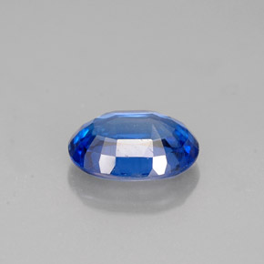 1.04캐럿 천연 블루 카이아나이트, 타원형 컷, 7.2×5.3 mm, VS-SI