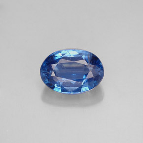 1.18캐럿 천연 블루 카이아나이트, 타원형 컷, 7.1×5 mm, VS-SI