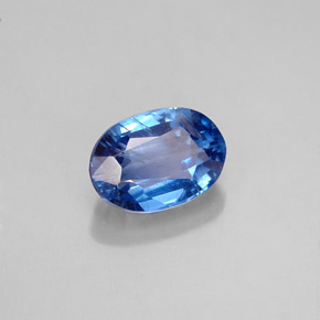 1.18캐럿 천연 블루 카이아나이트, 타원형 컷, 7.1×5 mm, VS-SI