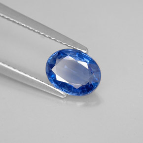 1.18캐럿 천연 블루 카이아나이트, 타원형 컷, 7.6×5.9 mm, VVS-VS