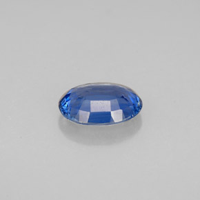 1.18캐럿 천연 블루 카이아나이트, 타원형 컷, 7.6×5.9 mm, VVS-VS
