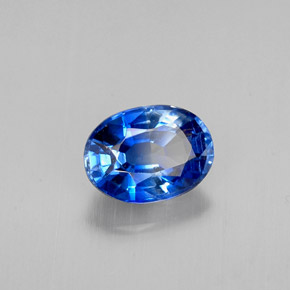 1.17캐럿 천연 블루 카이아나이트, 타원형 컷, 7.2×5.3 mm, VVS-VS