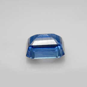 3.42캐럿 천연 블루 카이아나이트, 에메랄드 컷, 9.7×7.1 mm, SI