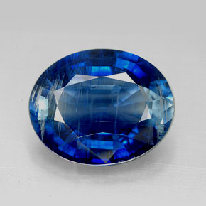 11.63캐럿 천연 블루 카이아나이트, 타원형 컷, 16.1×13 mm, SI