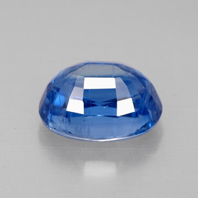 3.46캐럿 천연 라이트 블루 카이아나이트, 타원형 컷, 9.7×7.6 mm, SI
