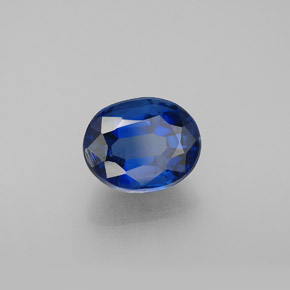 2.77캐럿 천연 딥 블루 카이아나이트, 타원형 컷, 8.8×7 mm, VS