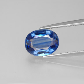 2.07캐럿 천연 블루 카이아나이트, 타원형 컷, 8.9×6.9 mm, VS