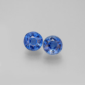 캐럿 천연 블루 카이아나이트 보석, 라운드 컷, 5.25 mm, VS
